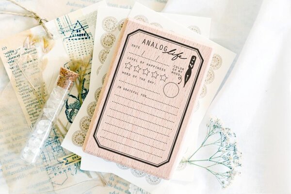 Emadam Wooden Stamp Analog life (716)