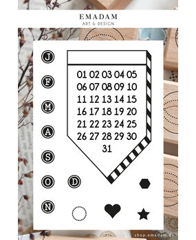 Emadam Clear Stamp Calendar Banner (1247)