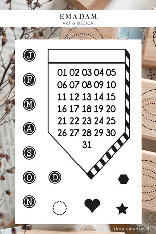 Emadam Clear Stamp Calendar Banner (1247)