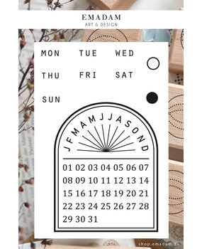 Emadam Clear Stamp Perpetual Calendar Sunrise (1248)