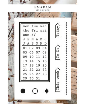 Emadam Clear Stamp Perpetual Calendar Rectangle (1250)