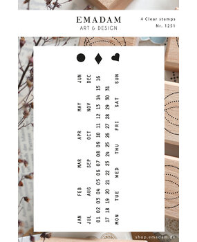 Emadam Clear Stamp Perpetual Calendar Classic Rectangle (1251)
