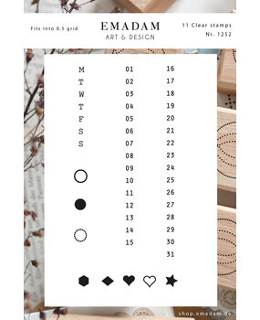 Emadam Clear Stamp Vertical Month Numbers (1252)