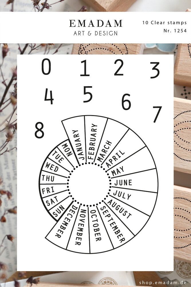 Emadam Clear Stamp Small Perpetual Calendar (1254) Emadam Clear Stamp Small Perpetual Calendar (1254)