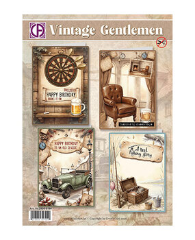 Creatief Art Card Kit Vintage Gentlemen (RE2530-0190)