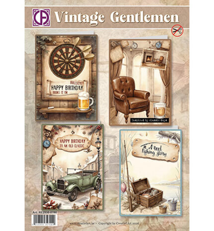 Creatief Art PRE-ORDER Card Kit Vintage Gentlemen (RE2530-0190) Creatief Art PRE-ORDER Card Kit Vintage Gentlemen (RE2530-0190)