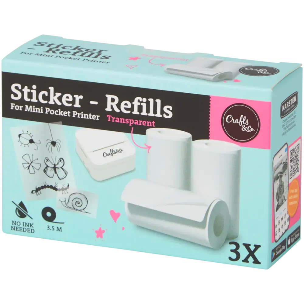 Crafts & Co. Mini Pocket Printer Refills Transparant (3210741)