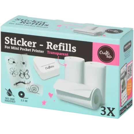 Crafts & Co. Mini Pocket Printer Refills Transparant (3210741)