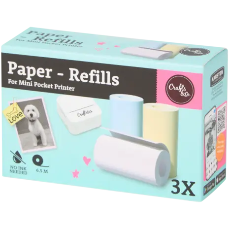 Crafts & Co. Mini Pocket Printer Refills Pastel (3210741)