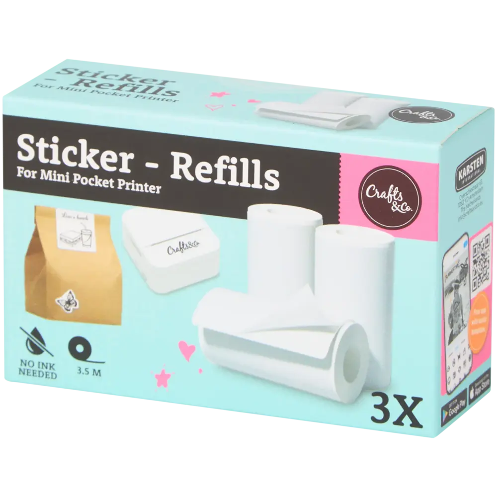 Crafts & Co. Mini Pocket Printer Sticker Refills (3210741)