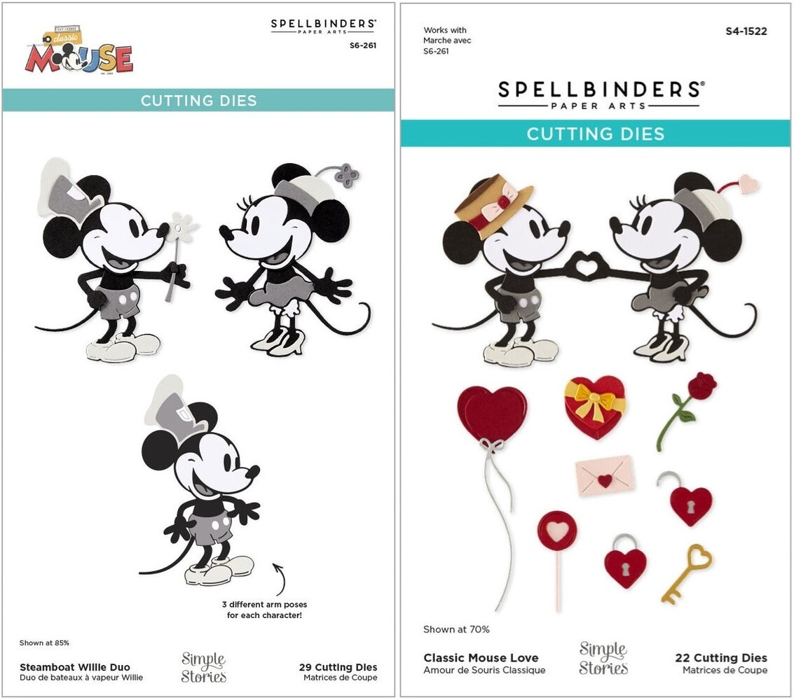 Spellbinders Mickey Mouse Valentine's Day BUNDLE