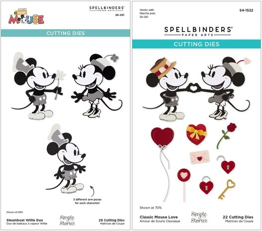 Spellbinders Mickey Mouse Valentine's Day BUNDLE