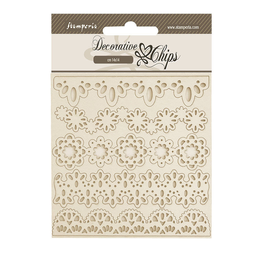 Stamperia Old Lace Decorative Chips Lace Borders (SCB243) (OUTLET)