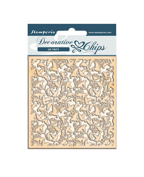 Stamperia Winter Tales Ramage Decorative Chips (SCB65) (OUTLET)