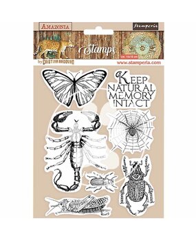 Stamperia Natural Rubber Stamp Amazonia Butterfly (WTKCC193) (OUTLET)