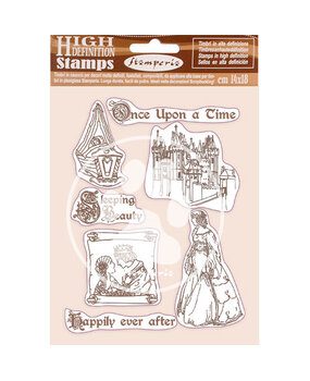 Stamperia Natural Rubber Stamp Sleeping Beauty Once Upon a Time (WTKCC201) (OUTLET)