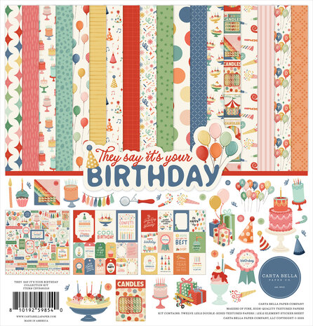 Carta Bella They Say It's Your Birthday 12x12 Inch Collection Kit (CBYS481016) Carta Bella They Say It's Your Birthday 12x12 Inch Collection Kit (CBYS481016)