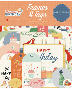 Carta Bella They Say It's Your Birthday Ephemera Frames & Tags (CBYS481025)
