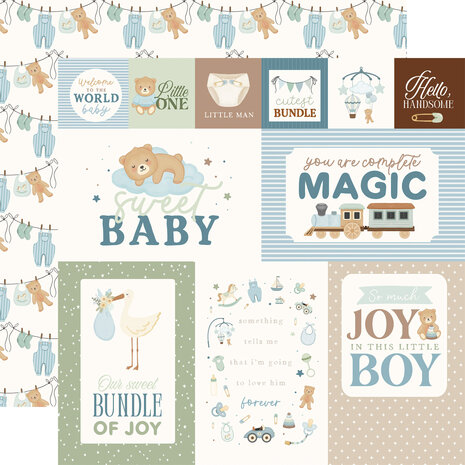 Carta Bella Little Lullabies Baby Boy 12x12 Inch Collection Kit (CBLUB485016) Carta Bella Little Lullabies Baby Boy 12x12 Inch Collection Kit (CBLUB485016)