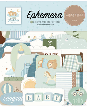 Carta Bella Little Lullabies Baby Boy Ephemera (CBLUB485024)