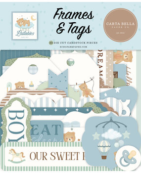 Carta Bella Little Lullabies Baby Boy Ephemera Frames & Tags (CBLUB485025)