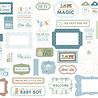 Carta Bella Little Lullabies Baby Boy Ephemera Frames & Tags (CBLUB485025)