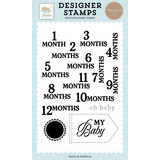 Carta Bella Little Lullabies Baby Boy Clear Stamps Oh Baby Months (CBLUB485045)