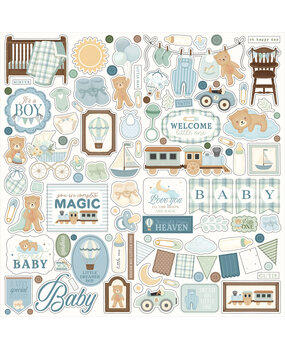 Carta Bella Little Lullabies Baby Boy Element Sticker (CBLUB485014)