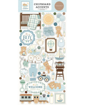 Carta Bella Little Lullabies Baby Boy 6x13 Inch Chipboard Accents (CBLUB485021)