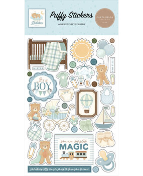 Carta Bella Little Lullabies Baby Boy Puffy Stickers (CBLUB485066)