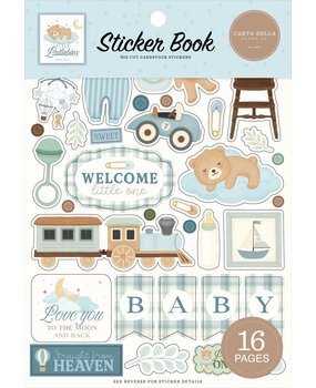 Carta Bella Little Lullabies Baby Boy Sticker Book (CBLUB485029)