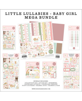 Carta Bella Little Lullabies Baby Girl 12x12 Inch Mega Bundle (CBLUG486050)