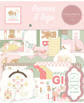 Carta Bella Little Lullabies Baby Girl Ephemera Frames & Tags (CBLUG486025)