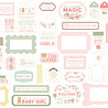 Carta Bella Little Lullabies Baby Girl Ephemera Frames & Tags (CBLUG486025)