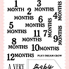 Carta Bella Little Lullabies Baby Girl Clear Stamps Baby Girl Months (CBLUG486044)