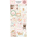 Carta Bella Little Lullabies Baby Girl 6x13 Inch Chipboard Accents (CBLUG486021)