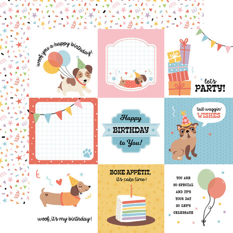 Echo Park Party Animal 12x12 Inch Collection Kit (PA480016)