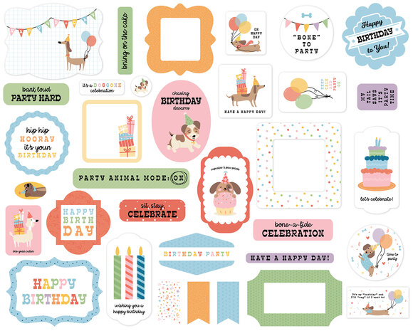 Echo Park Party Animal Ephemera (PA480024)