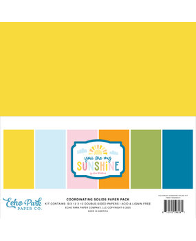 Echo Park You Are My Sunshine 12x12 Inch Coordination Solids Paper Pack (YMS482015)