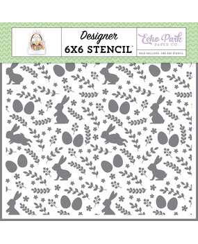 Echo Park Easter Basket Stencil Cute As A Bunny (EB483033)