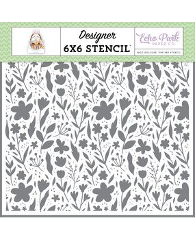 Echo Park Easter Basket Stencil Spring Stems (EB483034)