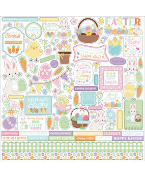 Echo Park Easter Basket 12x12 Inch Element Sticker (EB483014)