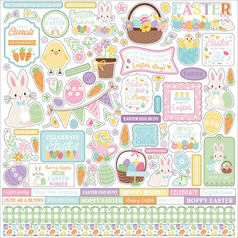 Echo Park Easter Basket 12x12 Inch Element Sticker (EB483014)