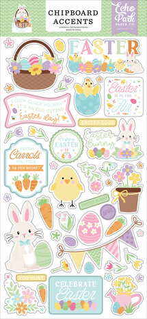 Echo Park Easter Basket 6x13 Inch Chipboard Accents (EB483021)