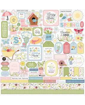 Echo Park In Full Bloom 12x12 Inch Element Sticker (IFB484014)