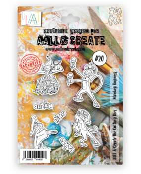 AALL and Create Cutting Dies A5 Monkey Business (AALL-DI-020) (OUTLET)
