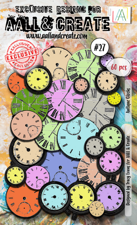 AALL and Create Ephemera Die-cuts Antique Clocks (AALL-EP-027) (OUTLET)