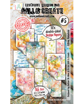 AALL and Create Design Paper Citrus Rainbow A6 (AALL-PA-005) (OUTLET)