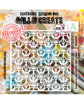 AALL and Create Stencil 6x6 Inch Succulent (AALL-PC-193) (OUTLET)