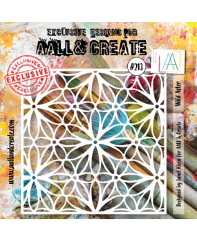 AALL and Create Stencil 6x6 Inch Wild Aster (AALL-PC-213) (OUTLET)